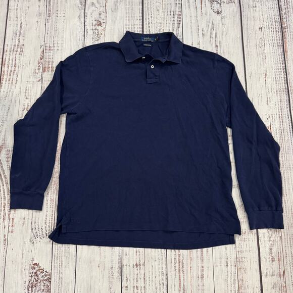 Polo by Ralph Lauren Other - Polo Ralph Lauren Long Sleeve Polo Shirt XL Navy Custom Slim Fit Cotton